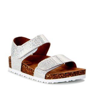 Wonder Nation Toddler Girls Two Strap Footbed Sandals, Sizes 7